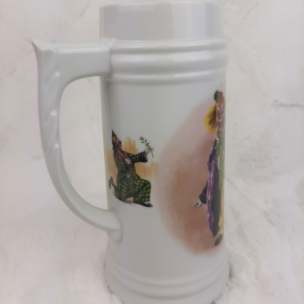 Vintage Bohemian Porcelain World Of Clowns Collection Beer Mug - Picture 4 of 5